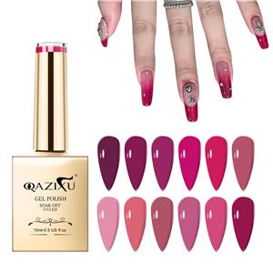 Factory Nail Gel supplies custom logo soak off uv gel wholesale12 color private label nice quality nail gel polish set